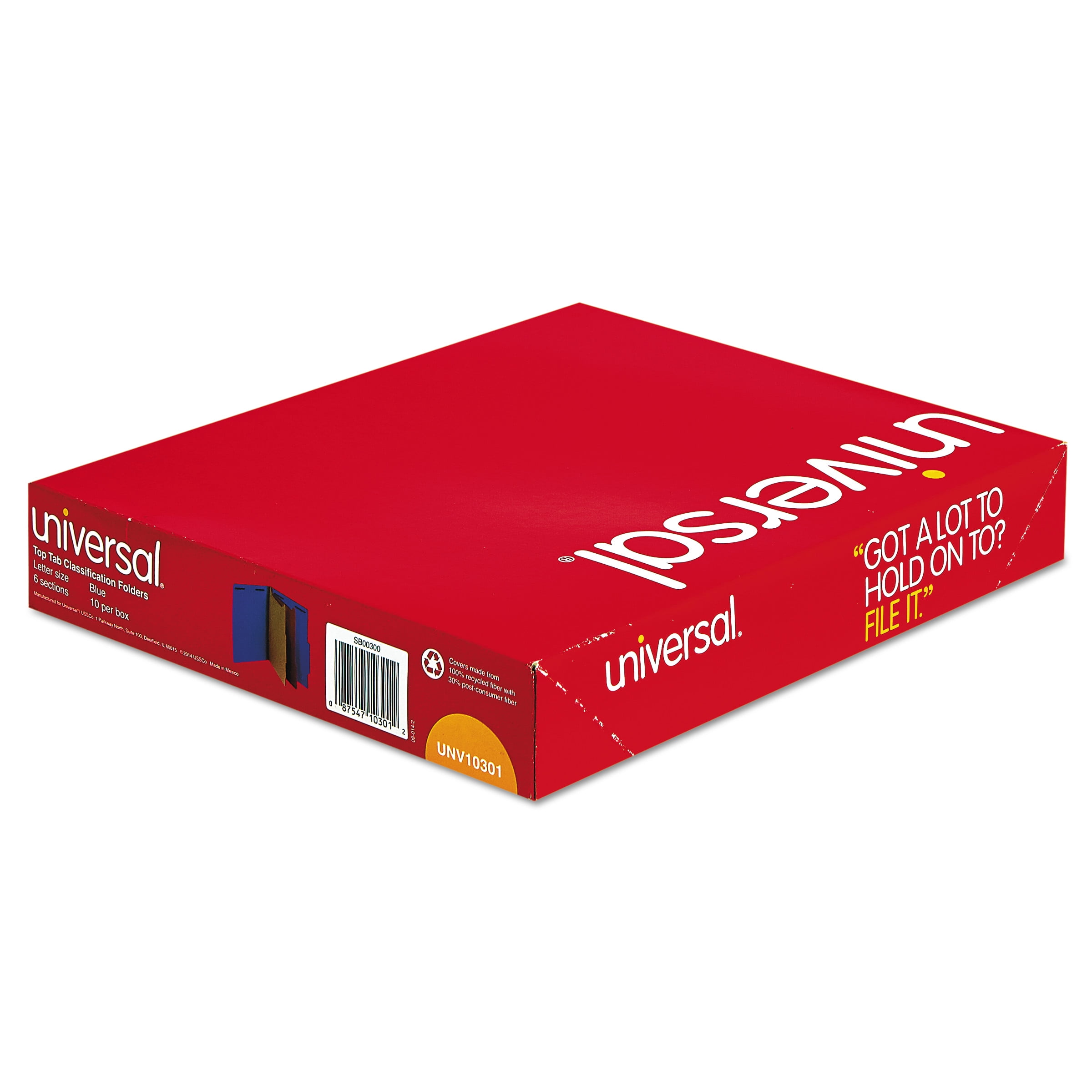 Six-Section Pressboard Classification Folder UNV10301