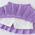 thumbnail image 6 of Diufon Girls Uniform Skirts Kids High Waist A-line Pleated Skorts Girls Solid Color Mini Skirts with Shorts, 6 of 8