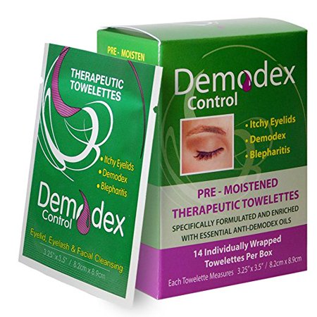 Eyelash, Lid And Face Cleansing Towelette, Effectively Alleviate And Control Symptoms Of Demodex, Ocular Rosacea, Facial Redness, Blepharitis, Dry And Itchy
