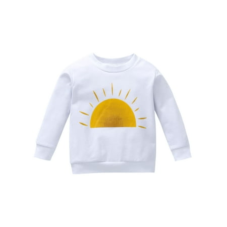 

Yuemengxuan Toddlers Spring Autumn Hoodie Printing Long Sleeve Round Collar Tops