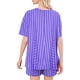 thumbnail image 3 of Conjunto de Pijama de las Mujeres de Moda Casual Color Sólido Manga Corta Cuello Redondo Top Y Pantalones, 3 of 6