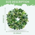 thumbnail image 4 of 24 Inch Green Wreath for Front Door - Artificial Greenery Wreath with Berries, Indoor Outdoor All Season Year Eucalyptus Wreath for Farmhouse Home Decor, Spring Summer Fall Winter, 4 of 7