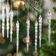 thumbnail image 4 of Adornos colgantes navideños transparentes de carámbanos | Paquete de 12 adornos transparentes y ligeros para árbol con cordón | Decoración colgante duradera para árboles de Navidad, ventanas,, 4 of 5