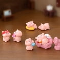 thumbnail image 7 of 12 Pcs Miniature Pigs Figurines Cute Pink Pig Family Toys Figures DIY Crafts for Fairy Garden Decoration, 7 of 7