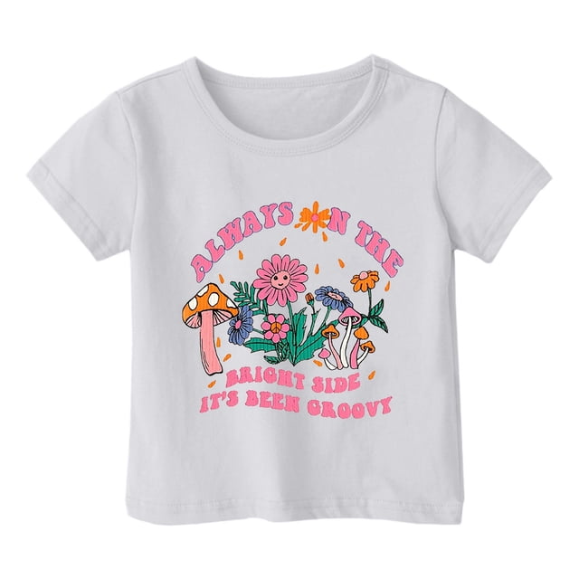 TZEWGL T-Shirts pour Infnat Imprimé Graphique Col Rond Manches Courtes Amples Vêtements pour Infants Taille 12-13T