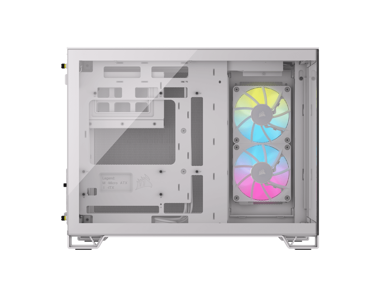 Corsair iCUE LINK 2500X RGB Micro ATX Dual Chamber PC Case White CC9011268WW