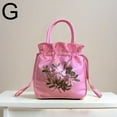 thumbnail image 3 of Ethnic * Flower Handmade Embroidery Canvas Tote Bag Satin Handbag Storager, 3 of 8