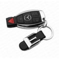 thumbnail image 3 of E-Class Leather 3D Logo Alloy Car Home Keychain Ring Decoration Gift Emblem AMG Sport, 3 of 4
