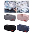 thumbnail image 2 of High Capacity Pencil Case 5 Section Canvas Pen Pouches Pen Organisers Bag Travel Cosmetics Carrying Case 24x8.5x11cm, 2 of 9