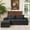Gray, variant on 83" Modular Sectional Sofa, Boneless L-Shape Comfy Cloud Couch with Ottoman, 3-Seater Deep Seat Convertible Modular Sofa with Pocket Springs, Throw Pillows for Living Room, No Assembly Required
