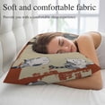 thumbnail image 5 of Cute Cat Throw Pillow Covers, Burnt Orange Beige Vintage Animal Soft Breathable Pillow Cases with Invisible Zipper for Sleeping, Standard Pillowcases for Couch Bed Sofa Chair 20x26 Inches, 5 of 9