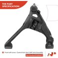 thumbnail image 3 of A-Premium 8Pcs Front Lower Control Arm and Ball Joint Assembly Tie Rod End Rack and Pinion Bellow Compatible with Dodge Dakota 2000-2004 Durango 2001-2003 4WD, 3 of 8