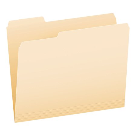 File Folders, Letter Size, Manila, 1/3 Cut, Left Position, 100/BX (752 1/3-1), Standard Manila folders suit most any filing system By