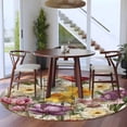 thumbnail image 3 of Round Rugs 5 Ft, Spring Floral Non Slip Area Rugs for Kitchen Bedroom Entryway, Farmhouse Flowers Watercolor Botanical Elegant Washable Carpet Runner Rug Floor Mats for Bedroom Home Decor, 3 of 8