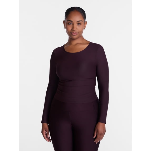 Avia Women’s Side Cinch Ruched Top, Sizes XS-XXXL
