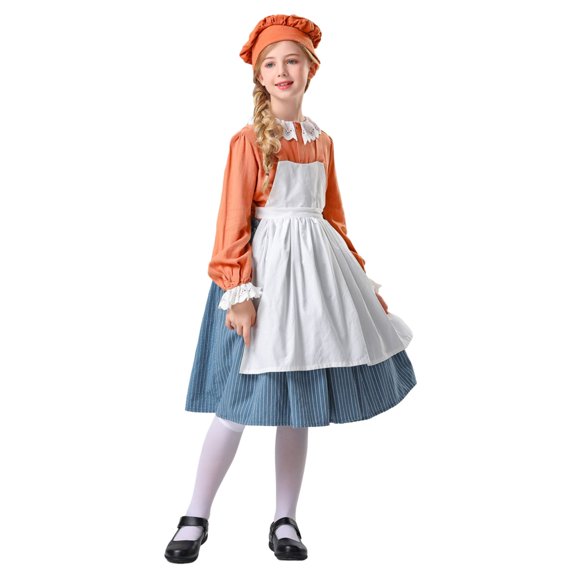 Piomll Matching Sets for Girls Cute Chef With Apron Hat Casual Party Performance Beer Festival Kids Outfits