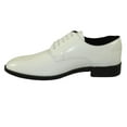 thumbnail image 6 of Men Santino Luciano Formal Dress Shoes Patent Leather Shiny Lace up C532 White, 6 of 6