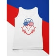 thumbnail image 2 of Bald Eagle Tank Top for Men - USA Flag and Eagle Print - Patriotic 4th of July American Men's Tank Top - Perfect for Celebrations and Everyday Wear - Small White, 2 of 5