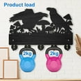 thumbnail image 4 of Crow Coat Hooks Wall Mount Black Crow Mushroom Wood Key Holder for Wall 11.8×7.9inch Black Wall Art Decor Key Hooks 5 Alloy Hooks for Gift Entryway Living Room Kitchen Office, 4 of 9
