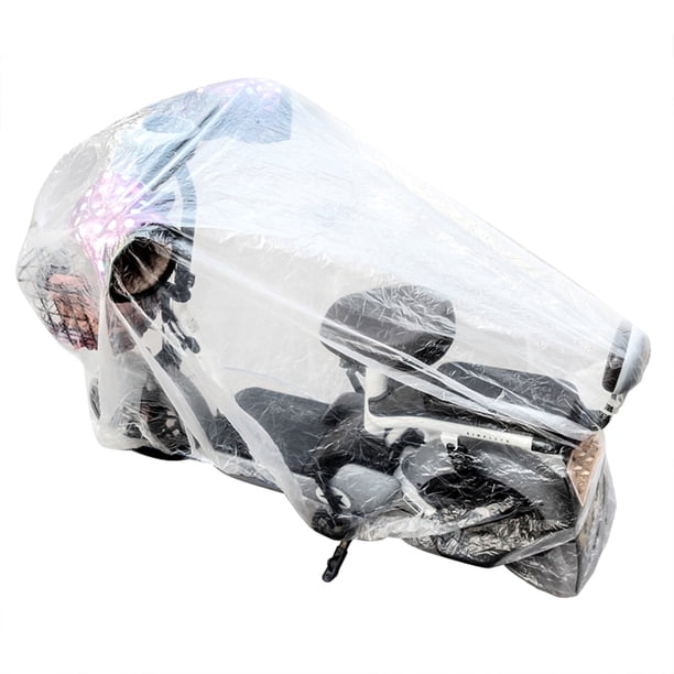 Cubierta Transparente Para Bicicleta De Una Sola Vez, Película Pe, Resistente Al Agua, A Prueba De Polvo, Resistente Al Viento Uv, Cubierta Portátil Para Motocicleta, Bicicleta, Coche Eléctrico Al Advancent VI008877-01