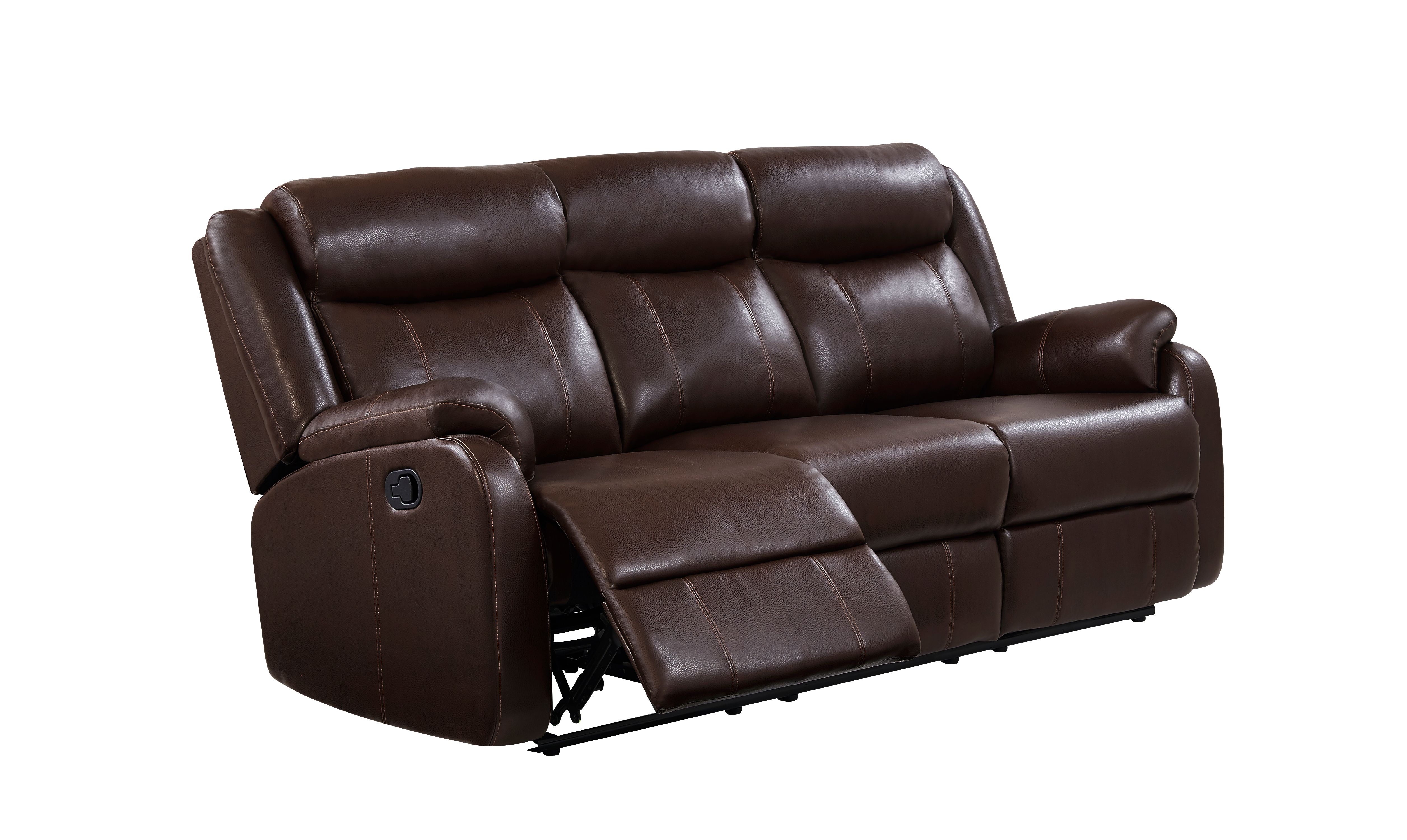 Drawer Reclining Sofa in Brown - image 2 of 10