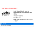 thumbnail image 2 of Brake Master Cylinder Reservoir - Compatible with 1972 Mercedes-Benz 350SL, 2 of 2