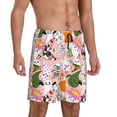 thumbnail image 2 of Balery Cartoon Halloween Pantalones cortos de pijama de punto de algodón para hombre con cinturilla y bolsillos-Small, 2 of 6