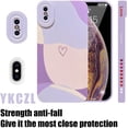 thumbnail image 3 of Compatible with iPhone X/XS Case 5.8 inch, Cute Painted Art Heart Pattern Full Camera Lens Protective Slim Soft Shockproof Phone Case for Women Girls(Purple), 3 of 4