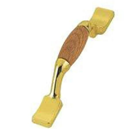 - Oak Center Brass Pull 3 In.