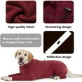 thumbnail image 4 of HQREA Winter Dog Coat Warm Adjustable 4 Legged Medium Large Dogs Jumpsuit Sweater Pajamas, 4 of 6
