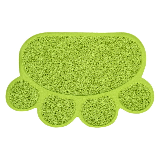 Cat Litter Box Mat Prevent Slip Soft Paw Shaped Waterproof PVC Pad For Indoor Floor