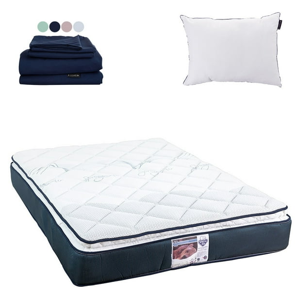 Colchón Matrimonial Monaco + Almohada One + Sábanas Softy