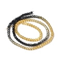 thumbnail image 4 of 20 Strand Transparent Gradient Color Glass Beads Strands Faceted Round Black & Orange 3x2.8mm Hole: 0.9mm 123pcs/strand 14.53''(36.9cm), 4 of 4