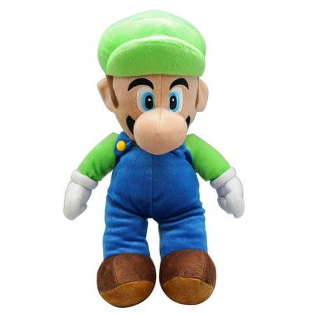 Super Mario Bros. Luigi Large Plush Toy With Secret Zipper Pocket