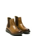thumbnail image 3 of Fly London Womens Camel SALV Chelsea Leather Ankle Casual Wedge Heel Boots, 3 of 7