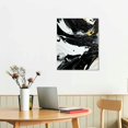 thumbnail image 2 of COMIO Black and Gold Abstract Canvas Wall Art Minimalist Geometric Poster Prints for Living Room Decor Black White and Beige Abstract Wall Art Neutral Black Painting Picture for Bedroom No Frame, 2 of 4
