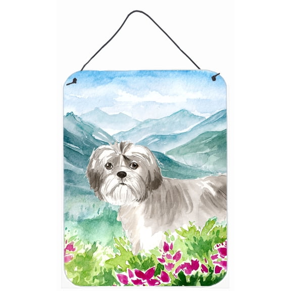 Mountain Flowers Shih Tzu Puppy Wall or Door Hanging Prints