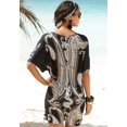 thumbnail image 3 of LASCANA Women's Paisley Print Short Sleeve Dress Screen Print, 3 of 5
