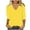 Yellow#1, variant on Spring Tops for Women Tops for Women Long Sleeve 3/4 Sleeve Women's Fall Casual V-Neck 3/4 Sleeve Work Shirt Solid Chiffon Fold Tunic Top office Wear Blouses Red S