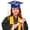 Blue, variant on Kids Graduation Cap Preschool Kindergarten Mortarboard with Tassel Red One Size