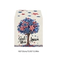thumbnail image 2 of EGNMCR Memorial Day Decorations,4Th of July Decorations 4th Of July Decorative Tablecloth And Table Runner Independence Day Patriotic Table Linen Set Dining Table Home Decoration Linen tables runner, 2 of 5