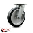 thumbnail image 2 of 8 Inch Kingpinless Rubber on Aluminum Wheel Swivel Top Plate Caster SCC, 2 of 2