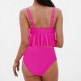 thumbnail image 4 of DISKEBUISS Women's Sexy Bathingsuits Solid Color Tank Top with Shorts Summer Beach 2 Piece Swimsuit, 4 of 6
