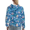 thumbnail image 7 of Kdxio Watercolor Ships Print Womens Oversized Hoodies Sweatshirts Hooded Pullover Tops Sweaters Casual-X-Large, 7 of 7