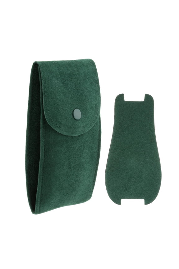 Watch Pouch Portable Travel Watch Case Jelry Storage Bag Bracelets Organizer Dark Green