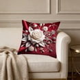 thumbnail image 5 of Yhmxh White Roses Throw Pillow Covers 18x18 Inch Floral Cushion Cases for Bedroom or Living Room, Romantic Rose Decorative Pillowcases Sofa Cushion Covers for Elegant Home Decor, 5 of 6