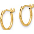 thumbnail image 3 of 14K Yellow Gold Madi K 1mm Hoop Earrings (10 X 1) Made In United States se219, 3 of 6