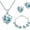 06, variant on Faty-T Silver Wedding Jewelry Set Rhinestone Necklace Earrings Bracelet Sets Prom Formal Costume Jewelry for Women and Brides