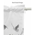 thumbnail image 5 of Tree Leaves Birds Linen Curtain Valance for Bedroom/Bathroom/Kitchen/Office/Living/Dining Room Window,Spring Botanical Summer Animal Pocket Topper Drapes Decorative Cafe Drapery Panel 42"x12", 5 of 6