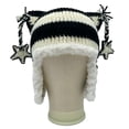 thumbnail image 5 of Girls Kitten Hat Ears Hat Striped Kitten Gifts Warm Crocheted Hat Adult Children Striped Hat Photo Props, 5 of 9